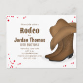 キュートバースデーパーティーウェスタンカウボーイカスタム ポストカード (正面)