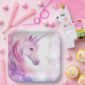 キュートバースデーパーティーユニコーン紙プレート ペーパープレート (パーティー)