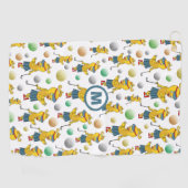 キュートバーディイニシャル ゴルフタオル (横)