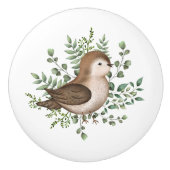 キュートバードフォレストグリーンリーウッドランドベビー子供部屋 セラミックノブ (正面)