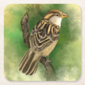 キュートバード紙コースター スクエアペーパーコースター (正面)