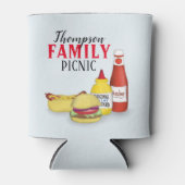 キュートバーベキューピクニックファミリー懇親会カスタム 缶クーラー (正面)