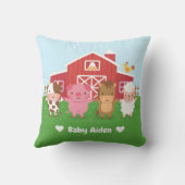 キュートバーンファームアニマルズキッズ子供部屋ルームデコール クッション (裏面)