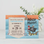 キュートパイレーツアドベンチャーアホイマテイボーイ誕生日 招待状 (スタンド正面)