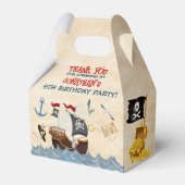 キュートパイレーツ誕生日パーチメント水の色 フェイバーボックス (正面サイド)