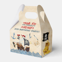 キュートパイレーツ誕生日パーチメント水の色 フェイバーボックス