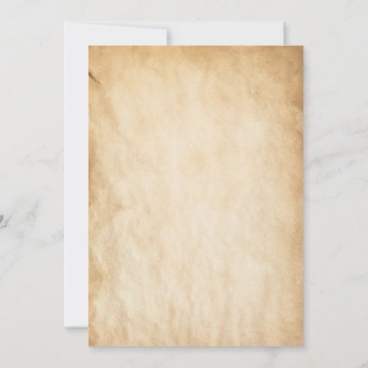 キュートパイレーツ誕生日パーチメント水の色 招待状 (裏面)