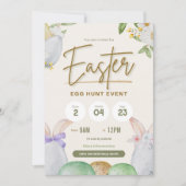 キュートパカラフルステルイースターエッグ狩り招待状 シーズンカード (正面)