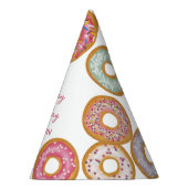 キュートパカラフルステルドーナツ誕生日 パーティーハット (右)