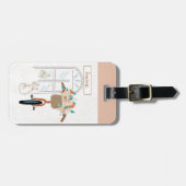 キュートパガーリーリカフェバケーション ラゲッジタグ (正面横)