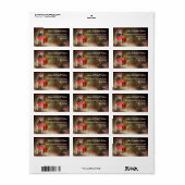 キュートパグブルドッグバンダナレッドボックスフェスティバルカスタム ラベル (フルシート)