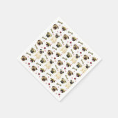 キュートパグプリント紙ナプキンス スタンダードカクテルナプキン (角)