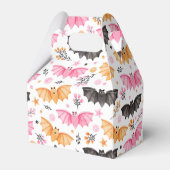 キュートパステルこうもりハロウィーンと花模様 フェイバーボックス (裏面サイド)