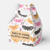 キュートパステルこうもりハロウィーンと花模様 フェイバーボックス (正面サイド)