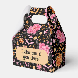 キュートパステルこうもりハロウィーンと花模様 フェイバーボックス