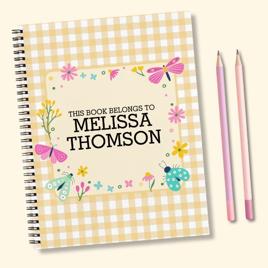 キュートパステルイエローサマーフローラデイリージャーナル ノートブック