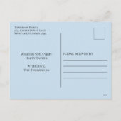 キュートパステルイースターバニーシンプルクラシックカラフル シーズンポストカード (裏面)