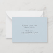 キュートパステルイースターバニーシンプルクラシックカラフル ノートカード (裏面)