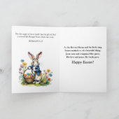 キュートパステルウォーターカラーヴィンテージイースターバニー シーズンカード (内部)