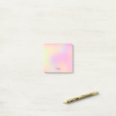 キュートパステルエステティックレインボーカラー3x3カスタム ポストイット (デスク上)