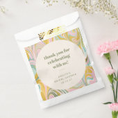 キュートパステルカスタム抽象芸術感謝していブライダルシャワー フェイバーバッグ (封をした状態)