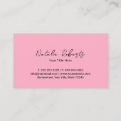 キュートパステルカップケーキベーカリー&パティシシェフブラック 名刺 (裏面)