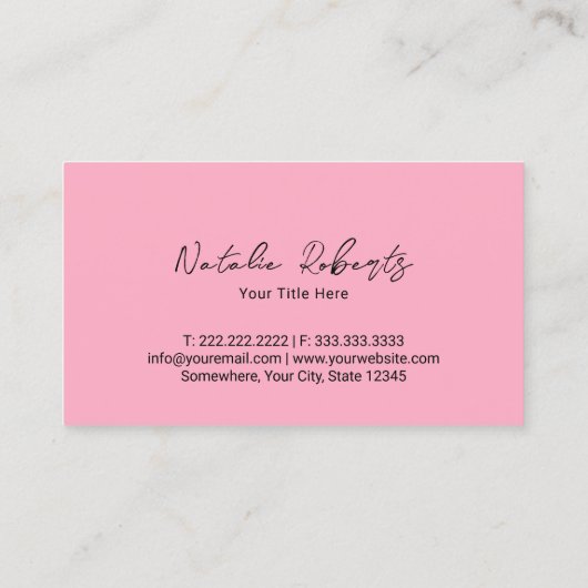 キュートパステルカップケーキベーカリー&パティシシェフブラック 名刺 (裏面)