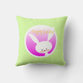 キュートパステルカラーイースターバニーハッピーイースター クッション (裏面)