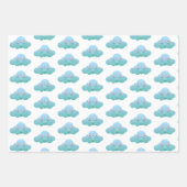 キュートパステルカラー曇りデザイン ラッピングペーパーシート (正面)