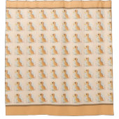 キュートパステルカワイブルベビー恐竜 シャワーカーテン (正面)