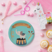 キュートパステルカーニバル誕生日テーマ ペーパープレート (パーティー)