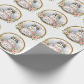 キュートパステルキッテンお誕生日ケーキ誕生日 ラッピングペーパー (角)