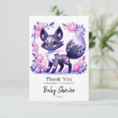 キュートパステルキツネベビーシャワー サンキューカード (スタンド正面)