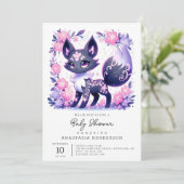 キュートパステルキツネベビーシャワー 招待状 (スタンド正面)