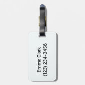 キュートパステルキャットバッグラベル ラゲッジタグ (裏面縦)