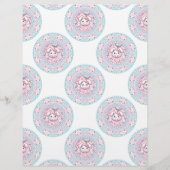 キュートパステルキャンディかわいいバニー水玉模様マンダラ (正面)
