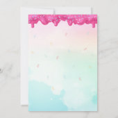 キュートパステルキャンディ誕生日アバイバルカード 招待状 (裏面)