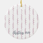 キュートパステルクリスマスエンジェルカスタムー年 セラミックオーナメント (裏面)