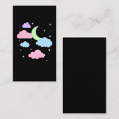 キュートパステルゴシックムーンクラウドかわいい 名刺 (正面/裏面)