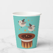 キュートパステルサーカスアニマル誕生日 紙コップ (裏面)