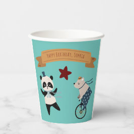 キュートパステルサーカスアニマル誕生日 紙コップ