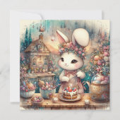 キュートパステルシェフバニーイースタークリスチャン シーズンカード (正面)