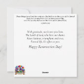 キュートパステルシェフバニーイースタークリスチャン シーズンカード (裏面)