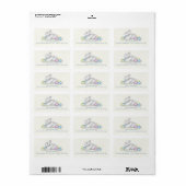 キュートパステルシンプルイースターバニー差出人住所 ラベル (フルシート)