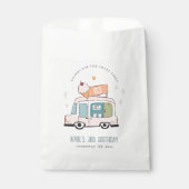 キュートパステルスイートタイムアイスクリームトラック誕生日 フェイバーバッグ (正面)