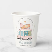 キュートパステルスイートタイムアイスクリームトラック誕生日 紙コップ (正面)