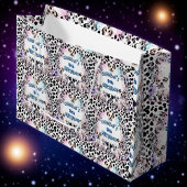 キュートパステルダルマチアンパピーウォータースカラー誕生日 ラージペーパーバッグ