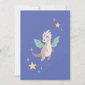 キュートパステルドラゴンズ子供の誕生日パーティー 招待状 (裏面)