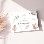 キュートパステルドラゴンズ子供の誕生日パーティー 招待状