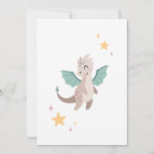 キュートパステルドラゴンズ子供の誕生日パーティー 招待状 (裏面)